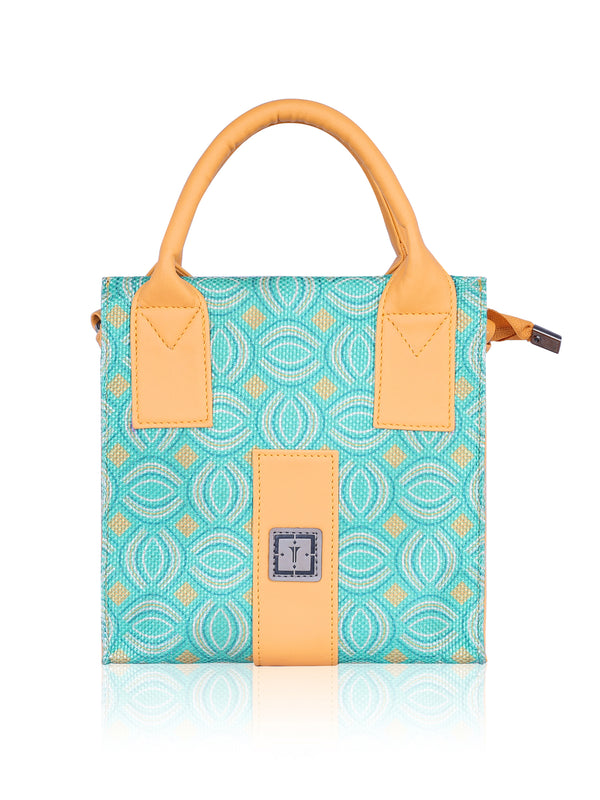 TEXAS Bold Mini Women’s Premium Jute Box Sling Bag | Stylish Party Clutch with Card & Cash Pockets | Elegant Gift for Girls/Women Summer Lemon