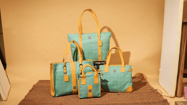 Texas Sunshine Geo – 5-in-1 Turquoise Tote Combo