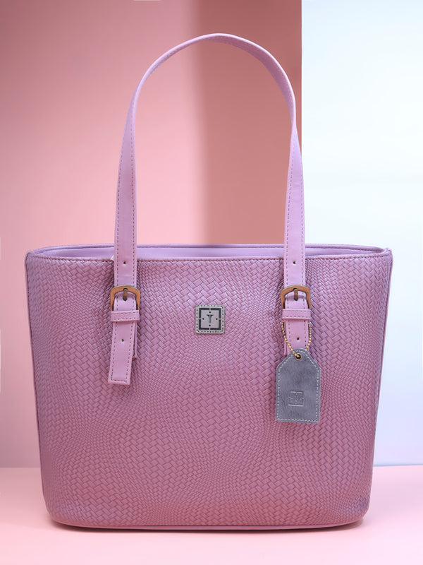 TEXAS Nebula - Premium Jute Satchel Handbag for Women | Cross-Body Sling Bag with Detachable & Adjustable Sling Strap Stripe Nebula (PINK)